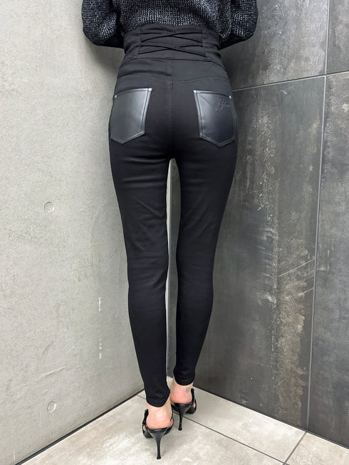 Backクロスハイウエストスキニーパンツ